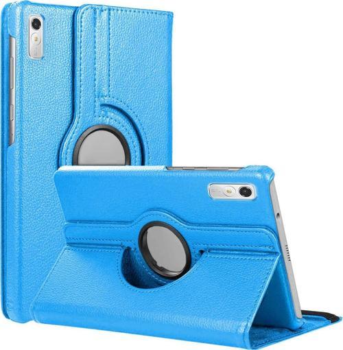 Lenovo Tab P11 Pro 2.Nesil Kılıf (ZAB50094TR) 360 Rotating Stand Deri Mavi