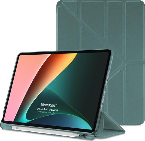 Xiaomi Pad 6 Kılıf Origami Pencil Koyu Yeşil