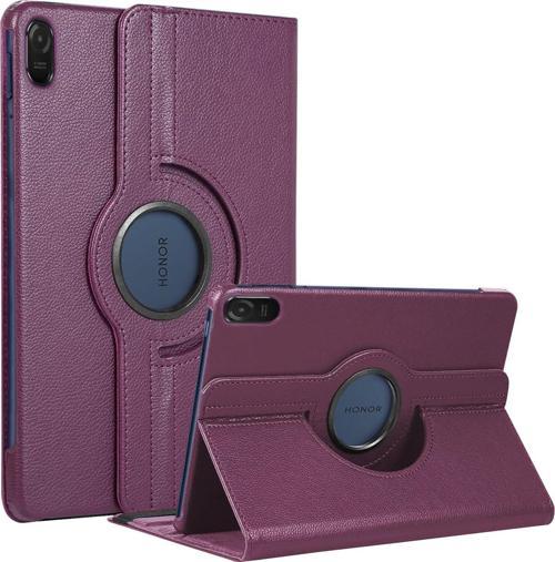 Honor Pad 8 Kılıf 360 Rotating Stand Deri Mor