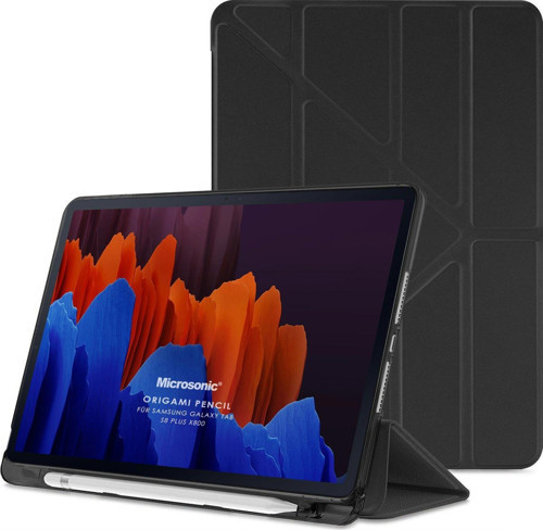 Samsung Galaxy Tab S8 Plus X800 Kılıf Origami Pencil Siyah
