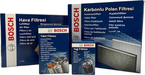 Audi A3 1.6 8V Benzinli Bosch Filtre Bakım Seti 1997-2003 Hava+Yağ+Yakıt+Karbonlu Polen