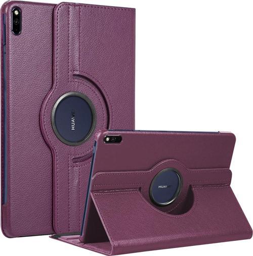 Huawei MatePad 11 Kılıf 360 Rotating Stand Deri Mor