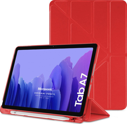Samsung Galaxy Tab A7 10.4" T500 Kılıf Origami Pencil Kırmızı