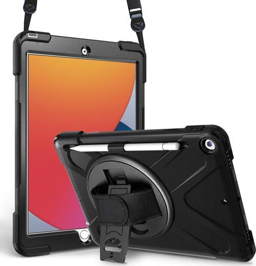Apple iPad 10.2'' 8. Nesil Kılıf (A2270-A2428-A2429-A2430) Heavy Defender Siyah