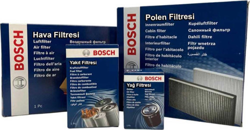 VW Transporter T6 2.0 TDI Motor Bosch Filtre Bakım Seti 2016-2023 Hava+Yağ+Yakıt+Standart Polen