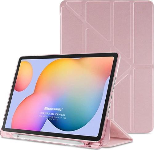 Samsung Galaxy Tab S6 Lite 10.4" P610 Kılıf Origami Pencil Rose Gold