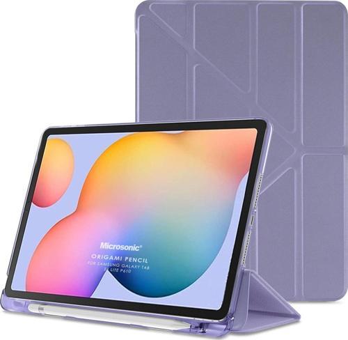 Samsung Galaxy Tab S6 Lite 10.4" P610 Kılıf Origami Pencil Lila