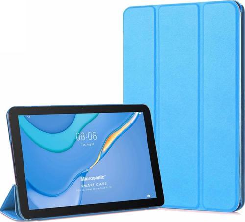 Huawei MatePad T10S Kılıf Slim Translucent Back Smart Cover Mavi