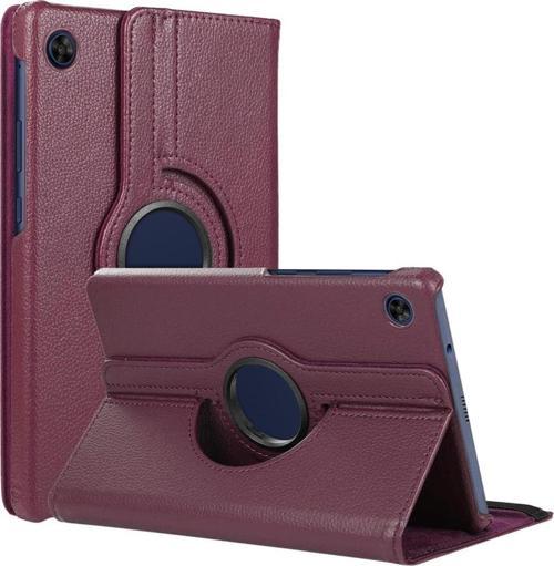 Huawei MatePad T10 Kılıf 360 Rotating Stand Deri Mor