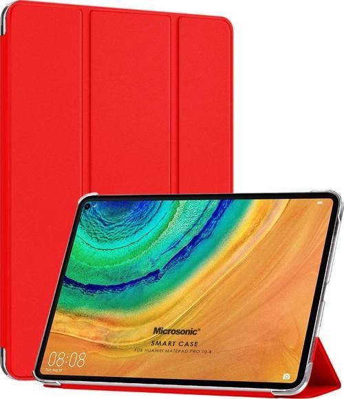 Huawei MatePad 10.4'' Kılıf Slim Translucent Back Smart Cover Kırmızı