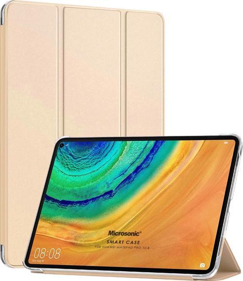 Huawei MatePad 10.4'' Kılıf Slim Translucent Back Smart Cover Gold