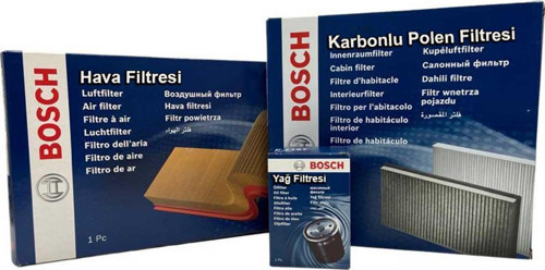 VW Transporter T6 2.0 TDI Motor Bosch Filtre Bakım Seti 2016-2023 Hava+Yağ+Karbonlu Polen