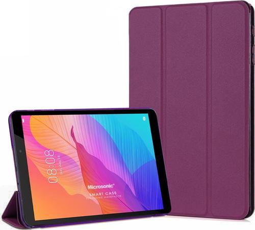 Huawei MatePad T8 8'' Kılıf Slim Translucent Back Smart Cover Mor