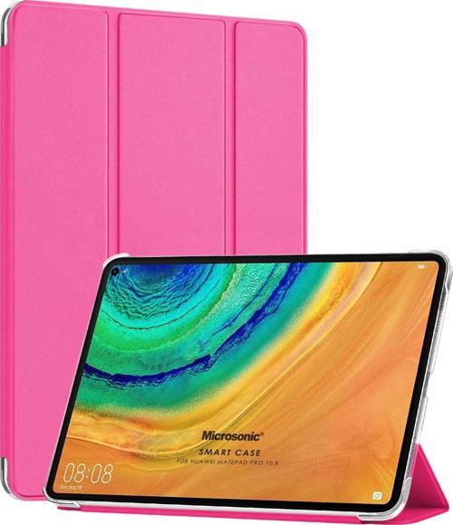 Huawei MatePad Pro 10.8'' Kılıf Slim Translucent Back Smart Cover Pembe