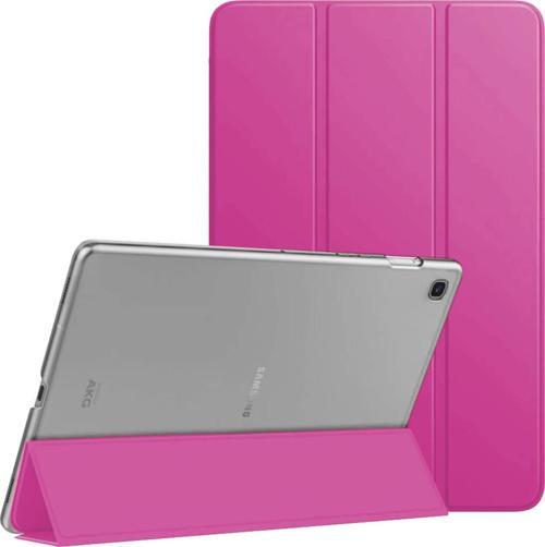 Samsung Galaxy Tab S6 Lite 10.4" P610 Kılıf Slim Translucent Back Smart Cover Pembe