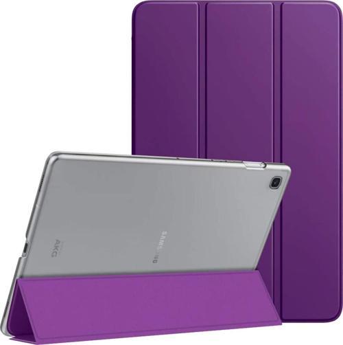 Samsung Galaxy Tab S6 Lite 10.4" P610 Kılıf Slim Translucent Back Smart Cover Mor