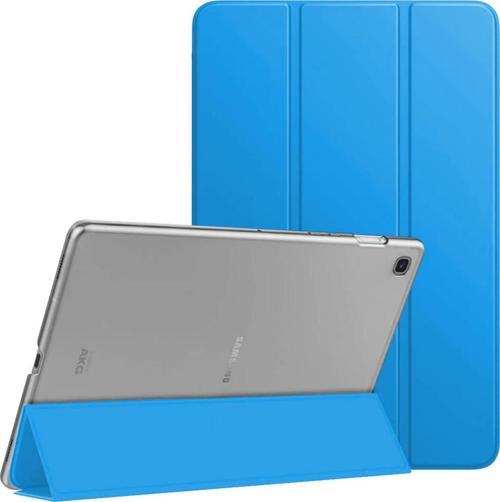 Samsung Galaxy Tab S6 Lite 10.4" P610 Kılıf Slim Translucent Back Smart Cover Mavi
