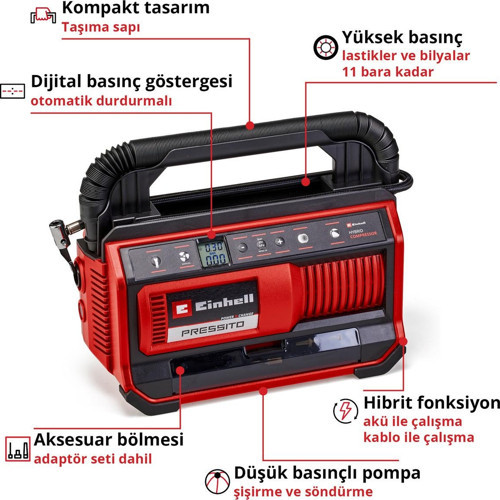 Hibrit Hava Kompresörü PRESSITO 18/25 4020430 | akü hariç