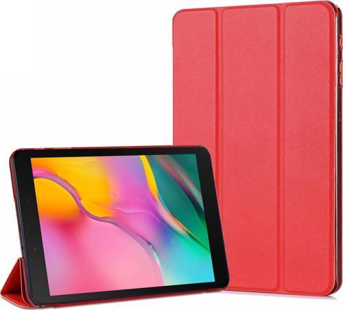 Samsung Galaxy Tab A 8'' T290 Smart Case ve arka Kılıf Kırmızı