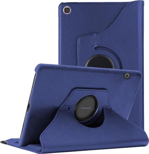 Huawei MediaPad T3 10'' Kılıf 360 Rotating Stand Deri Lacivert