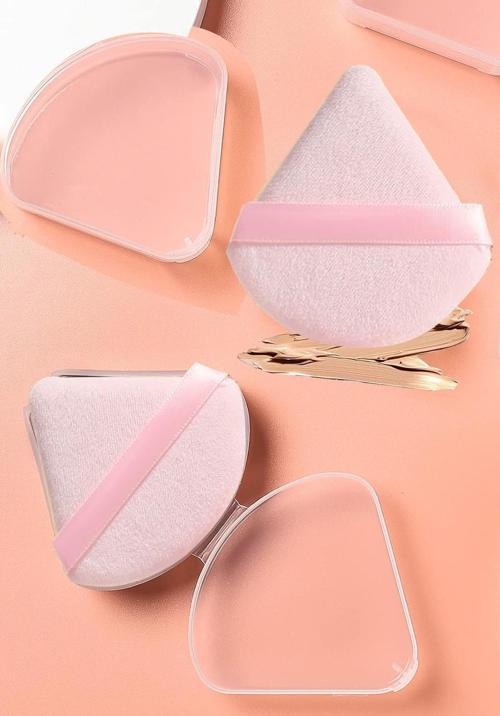 Hijyenik Saklama Kutulu Pudra Fondöten BB Krem Yıkanabilir Pembe Uygulama Aparatı Puff Sünger