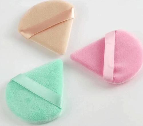 3'lü Renkli Pudra Fondöten BB Krem Yıkanabilir Uygulama Aparatı Puff Sünger