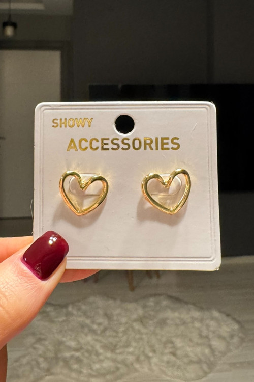 Kadın Minimal Kalp Küpe