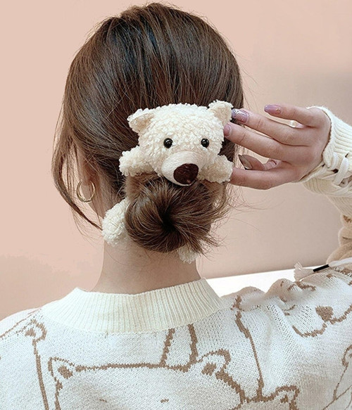 Teddy Bear Peluş Ayıcıklı Kürklü Simit Toka