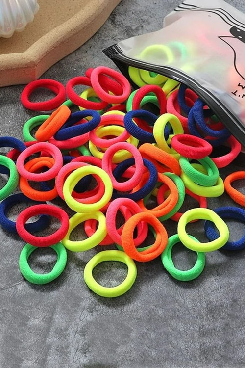 Kadın 50'li Neon Lastik Toka Seti