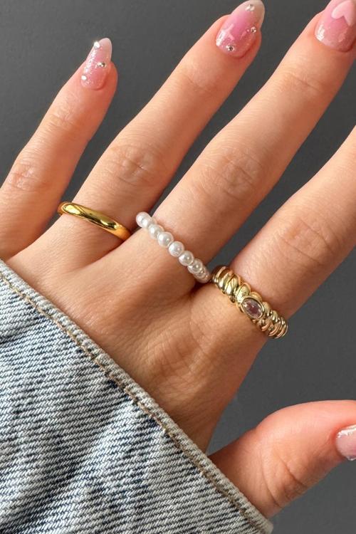 Kadın 3'lü Vintage Ayarlanabilir Premium Yüzük Seti