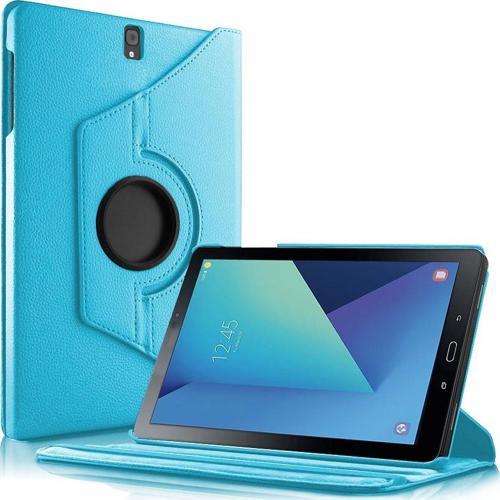 Samsung Galaxy Tab S3 9.7'' T820/T825 Kılıf 360 Dönerli Stand Deri Mavi