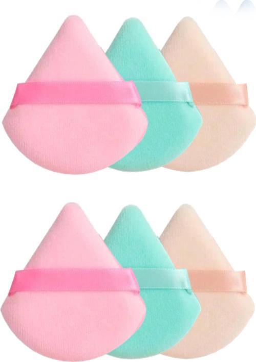 6'lı Renkli Pudra Fondöten Bb Krem Yıkanabilir Uygulama Aparatı Puff Sünger