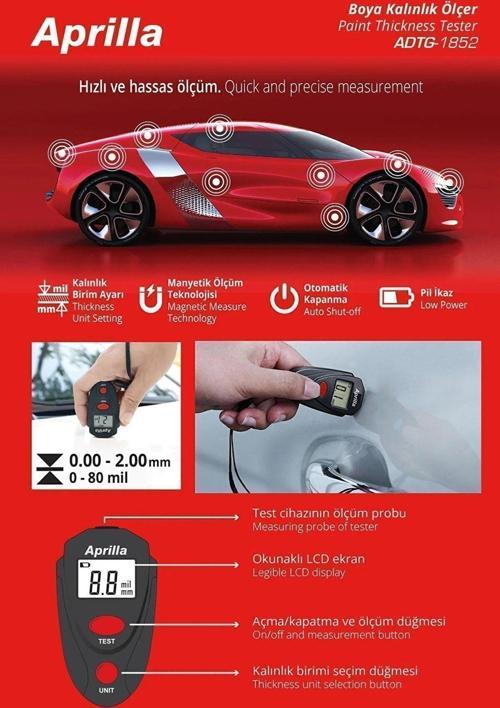 Boya Kalınlık Ölçer & Paint Thickness Tester