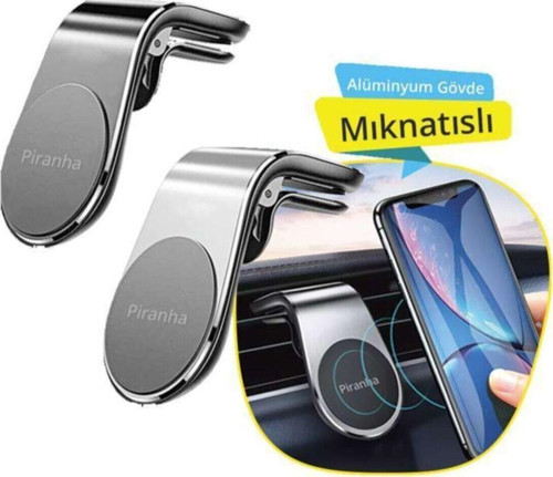Izgara Tipi Telefon Tutucu/alüminyum Gövde Mıknatıslı/ultra Hafif/parlak Gümüş Renk