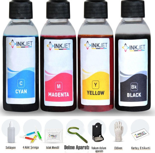 Pg-46 Cl-56 Kartuş Dolum Seti 4x100ml (e404, E414, E464) Tüm Yazıcılarla Uyumludur
