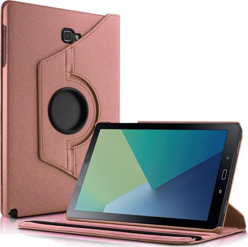 Samsung Galaxy Tab A 10.1'' P580 Kılıf 360 Rotating Stand Deri Rose Gold
