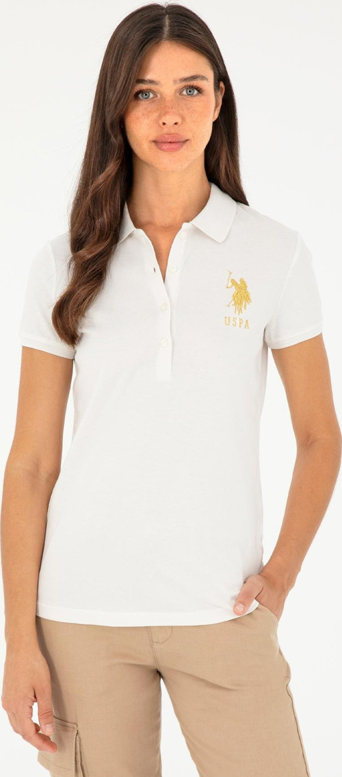 Kadın Ekru Basic Polo Yaka Tişört 50280071-VR019