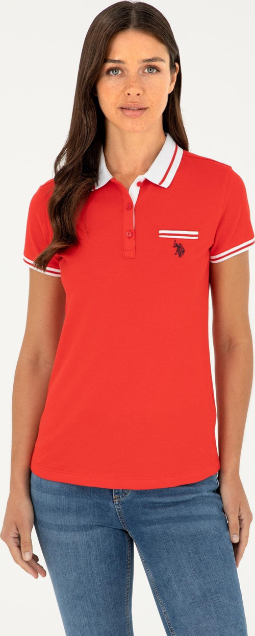 Kadın Kırmızı Polo Yaka Tişört 50285842-VR213