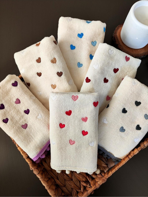3'lü Kalpli Havlu | El Yüz Mutfak Havlu Seti | 30x50 cm