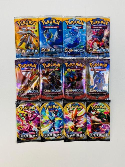 Pokemon Kart 3 Set Bir Arada Toplam 12 Paket Pokemon Kart