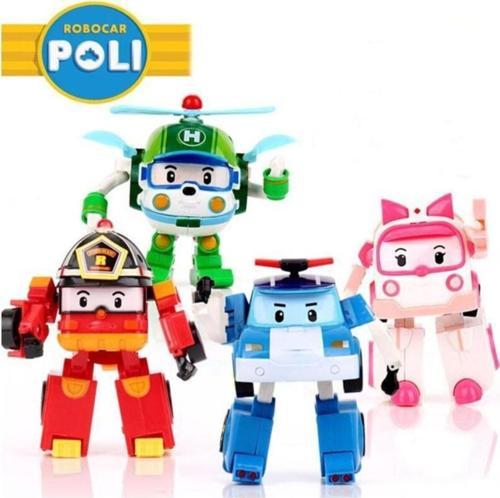 Robota Dönüşebilen 4lü Oyuncak Set Poli Roy Helly Amber