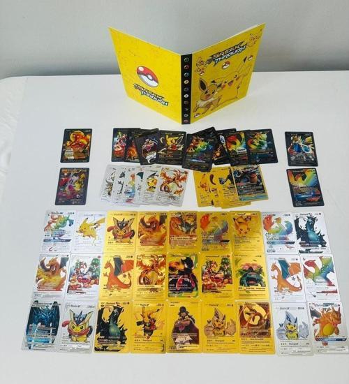 Pokemon Oyun Kartı Gold-black & Silver Özel Seri 50 Adet Kart Ve Pokemon Kart Albümü