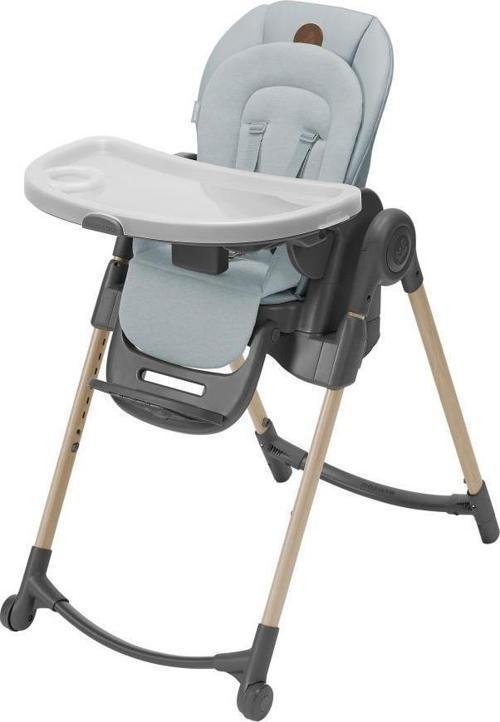 Minla 6'sı Bir Arada  Ahşap Görünümlü Mama Sandalyesi Beyond Grey Eco