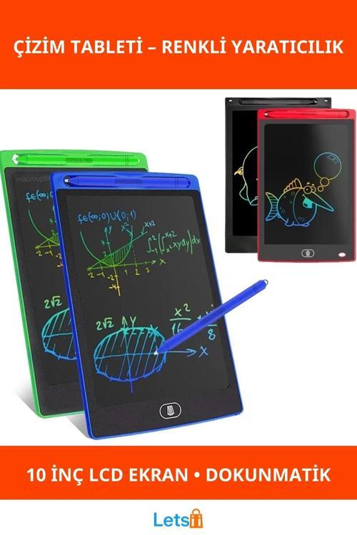 10 İnç Renkli Eğitici Çizim Tableti LCD Kalem ile