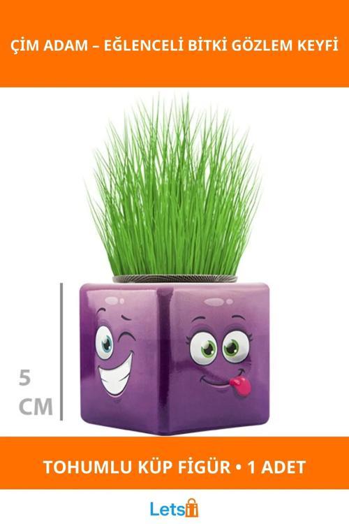 Sevimli Çim Adam Mini Küp Emoji Figürü 1 Adet