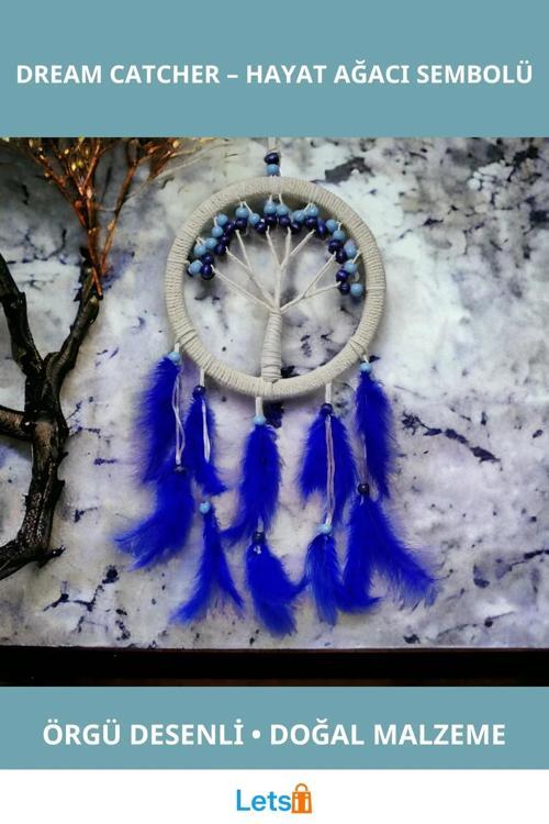Rüya Kovan Hayat Ağacı Dream Catcher 57 cm Uzunluk 22 cm En