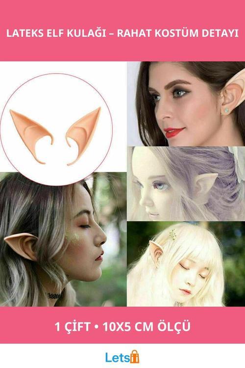 Yumuşak Lateks Elf Kulağı 1 Çift Esnek ve Rahat Kullanım
