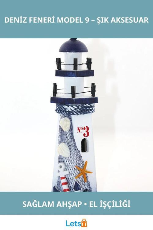 Ahşap Marin Deniz Feneri Dekoratif Aksesuar