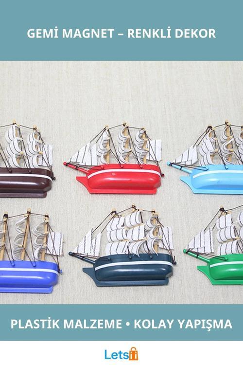 Renkli Plastik Gemi Magnet Dekoratif ve Fonksiyonel