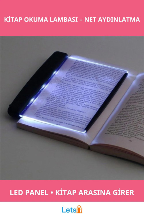 Portatif LED Kitap Okuma Lambası Ayarlanabilir Parlaklık ile Göz Dostu